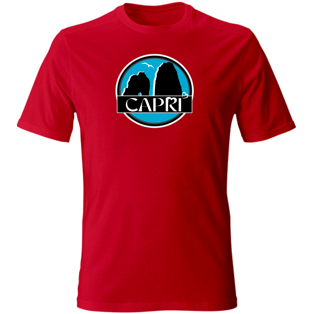 T-Shirt Unisex Large CAPRI CERCHIO MAGICO CON  FARAGLIONI
