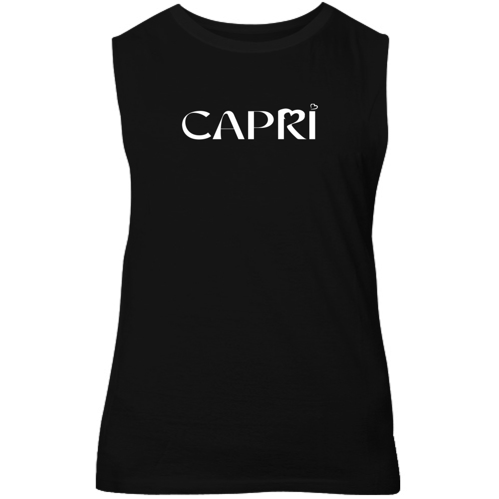 Canotta Unisex CAPRI MINIMAL SCRITTA BIANCA
