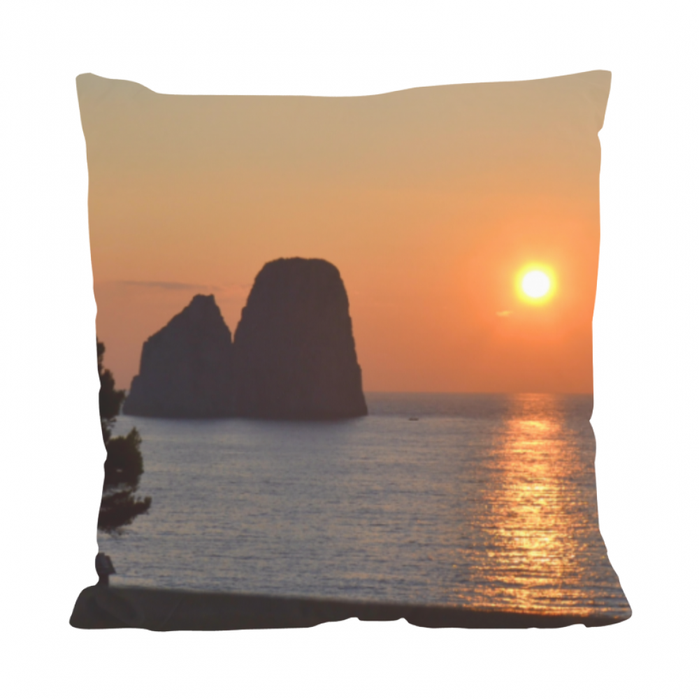 All Over Print Cushion Capri Faraglioni enchanted