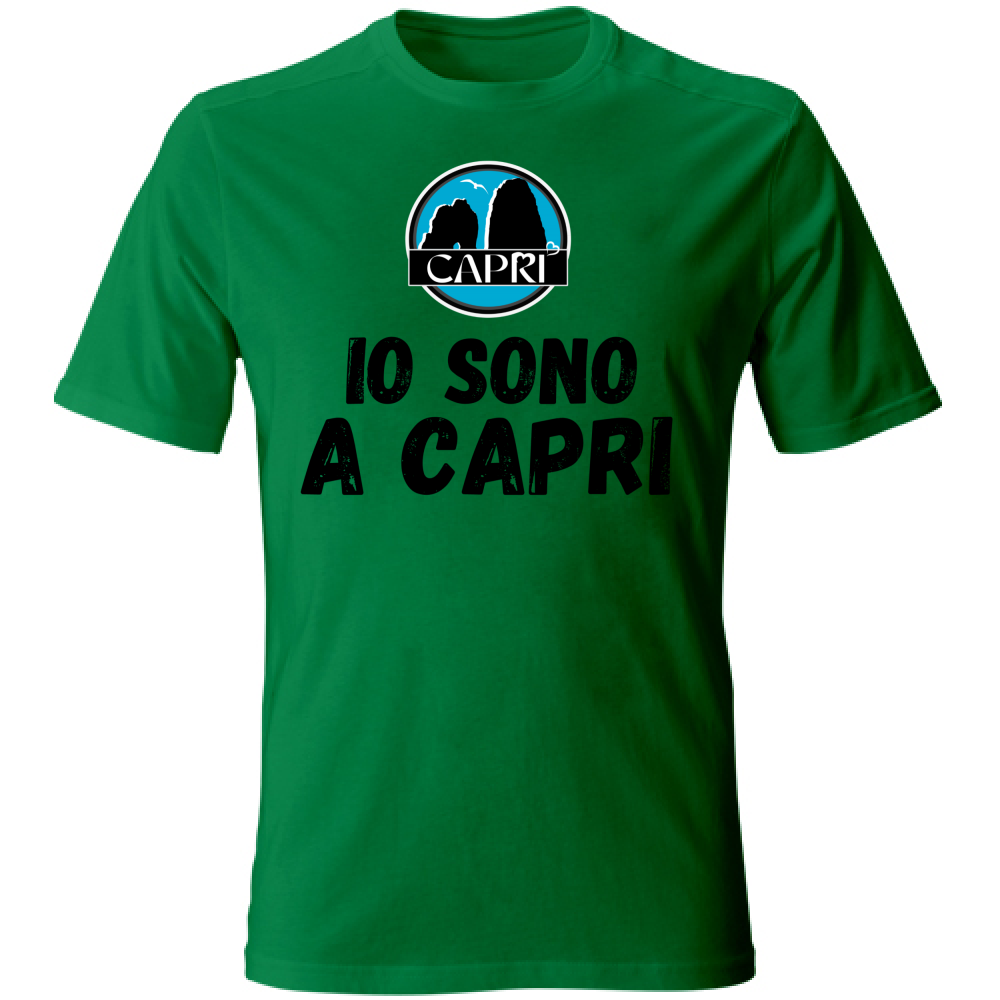 T-Shirt Bambino IO SONO A CAPRI SCRITTA NERA