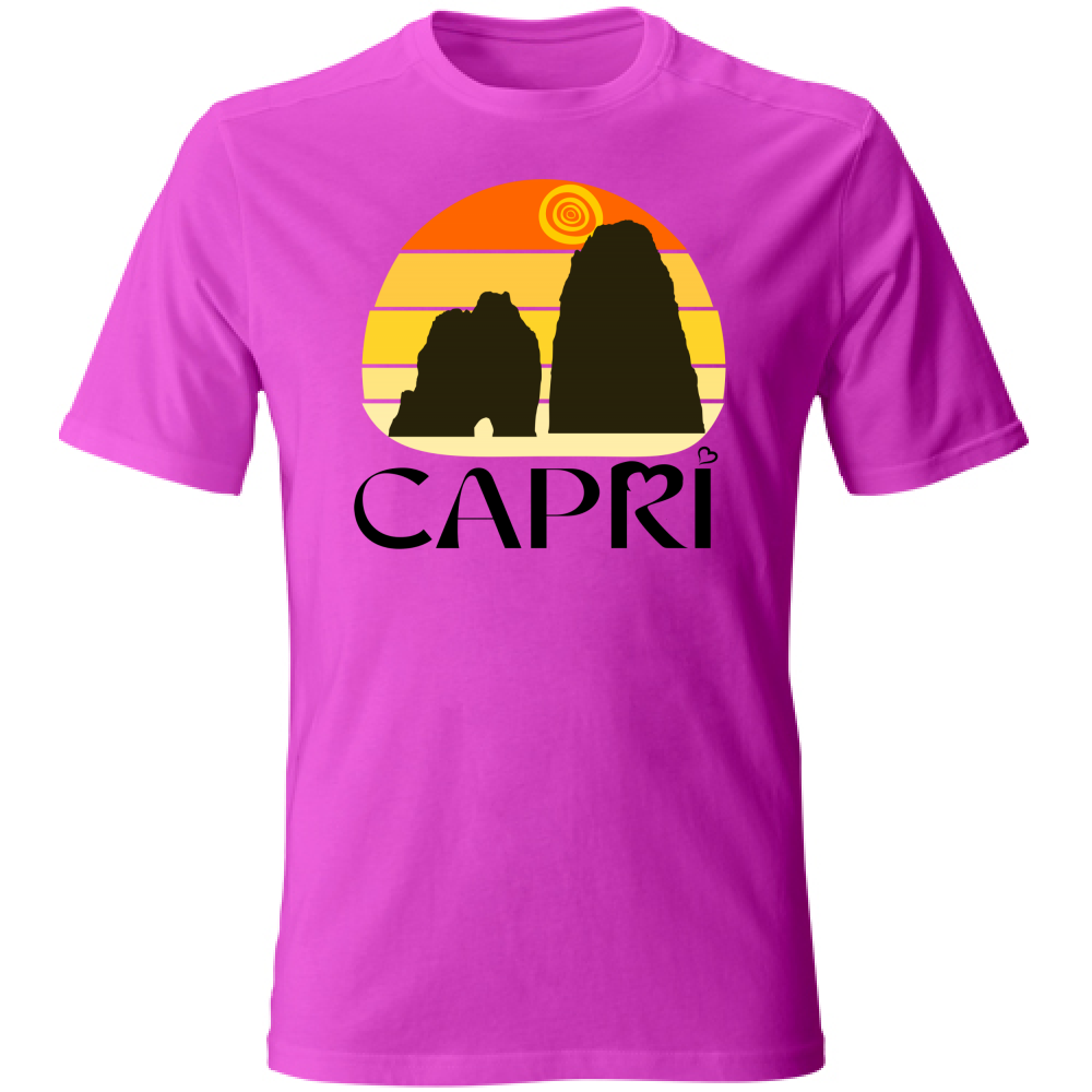 T-Shirt Kids CAPRI SUNSET VINTAGE BLACK WRITING