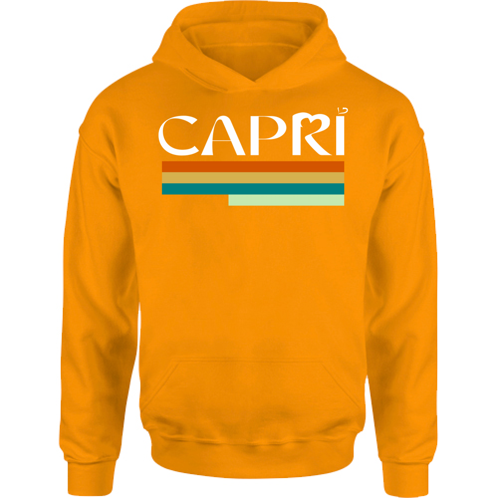 Felpa Bambino con Cappuccio CAPRI TECNICOLOR SCRITTA BIANCA