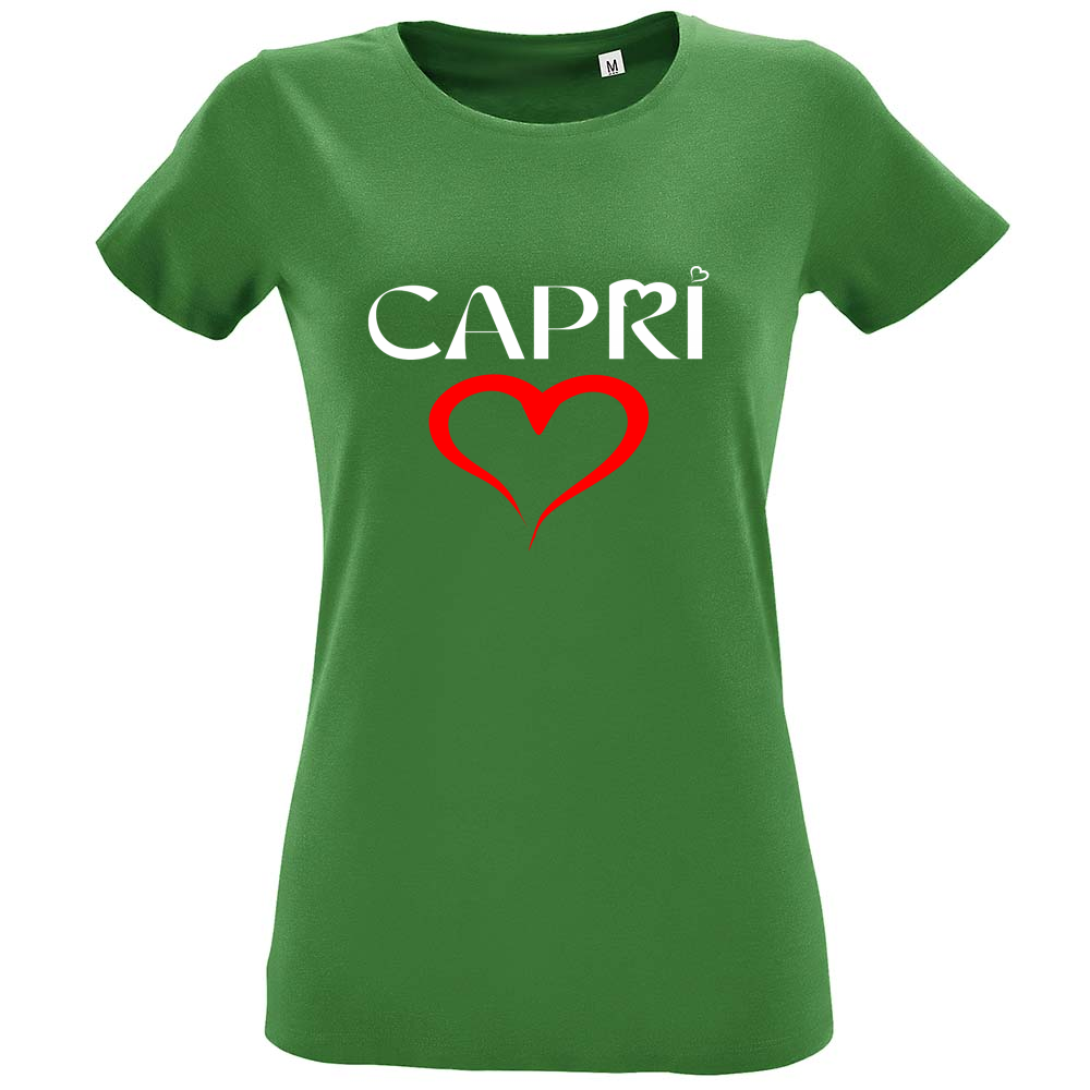 T-Shirt Women Fit HEART CAPRI RED