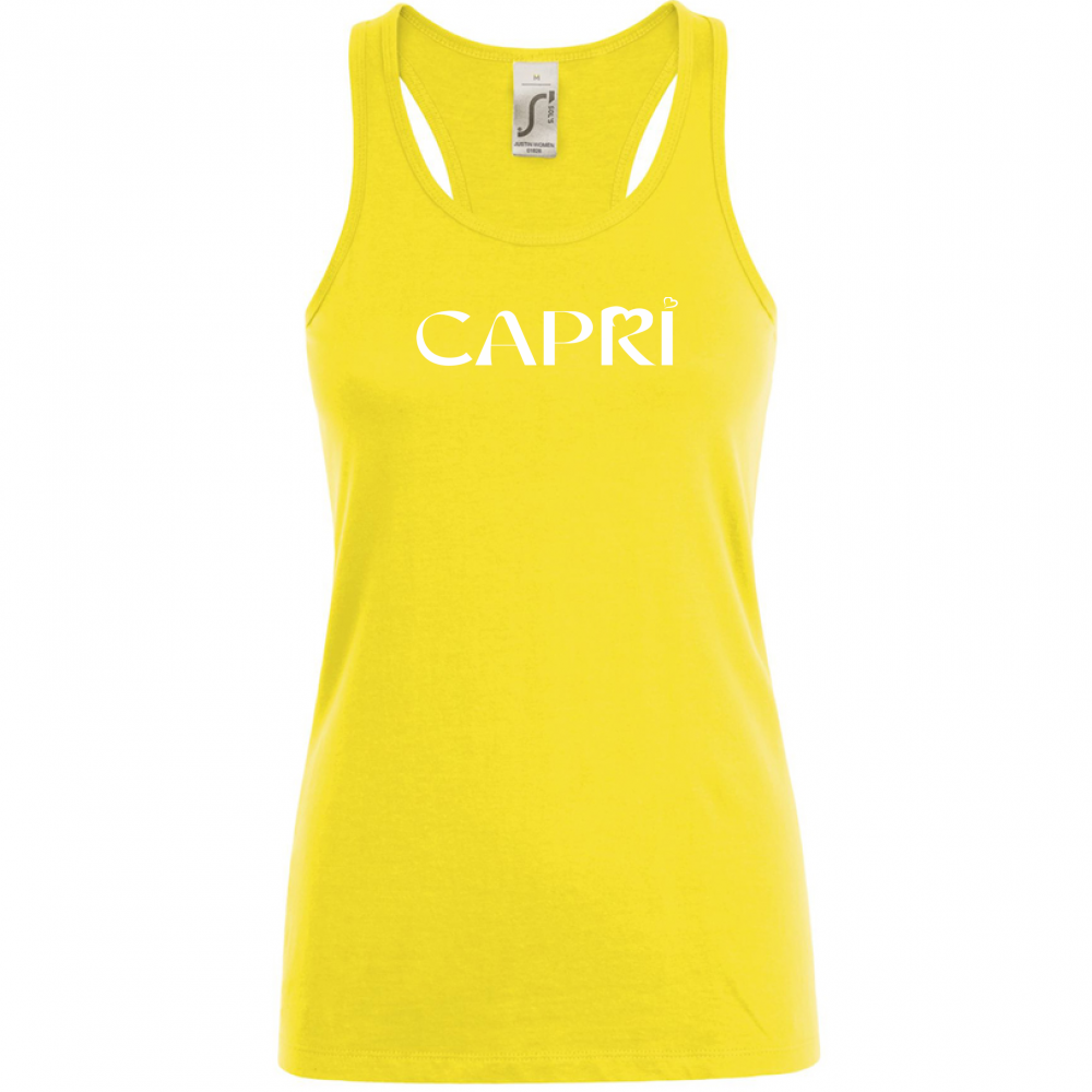 Canotta Donna CAPRI MINIMAL SCRITTA BIANCA