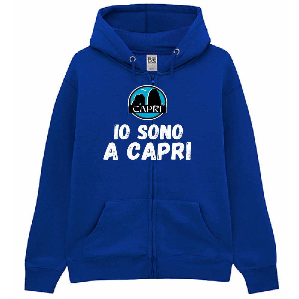 Premium Hoodie Zip I AM IN CAPRI WHITE WRITING