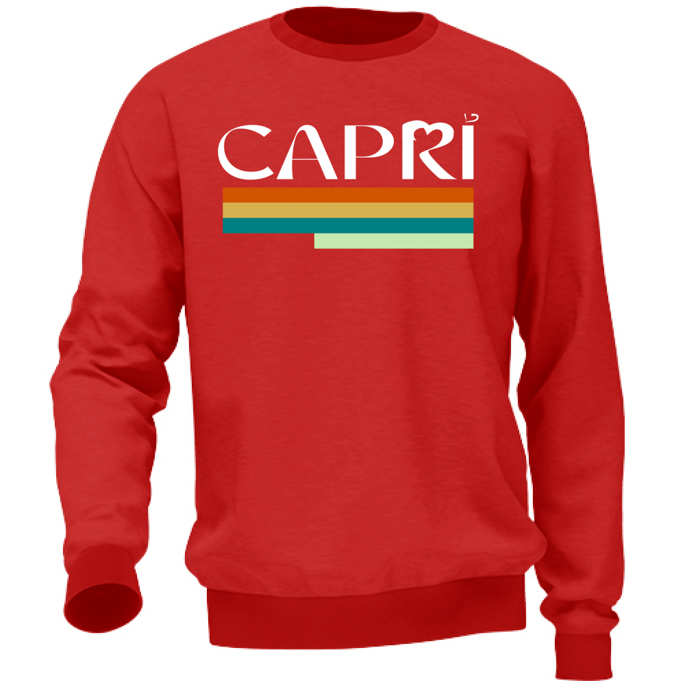 Unisex Sweatshirt CAPRI TECHNICAL COLOR WHITE WRITING