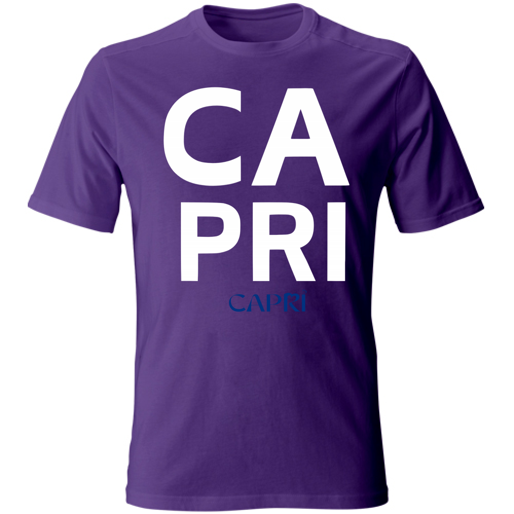 T-Shirt Unisex CAPRI DESIGN SCRITTA BIANCA