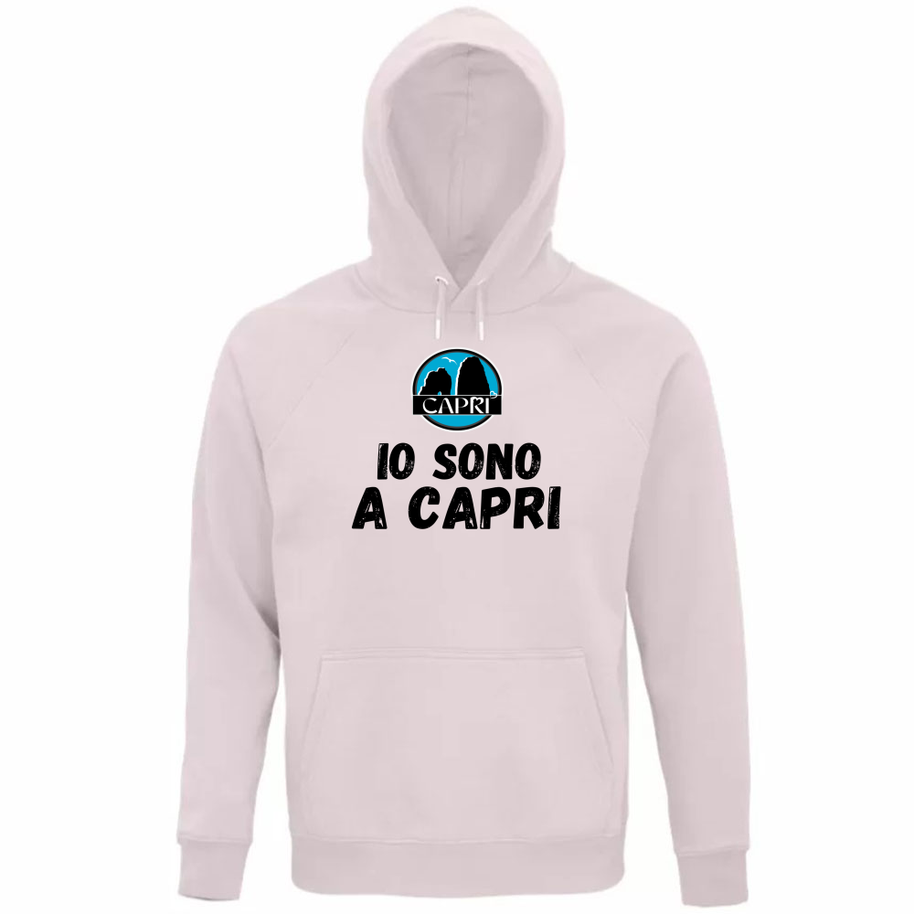 Unisex Organic Hoodie I AM IN CAPRI BLACK WRITING
