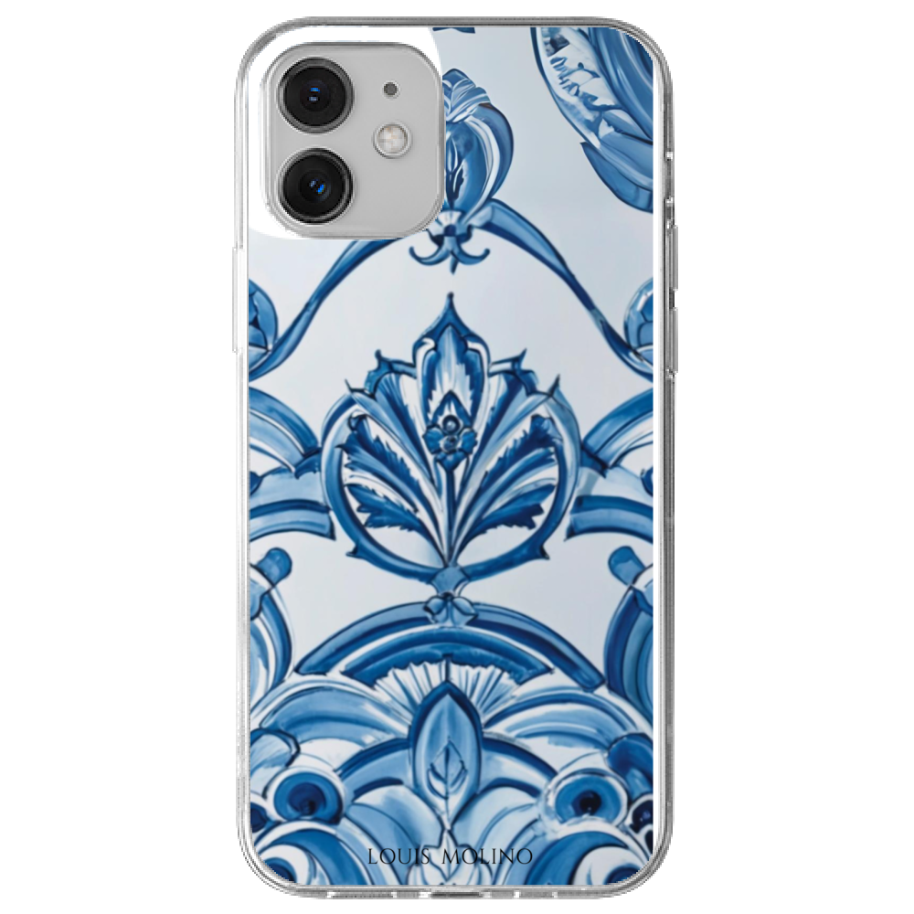 Cover Gomma iPhone 12 BLUE WEAVING CAPRI