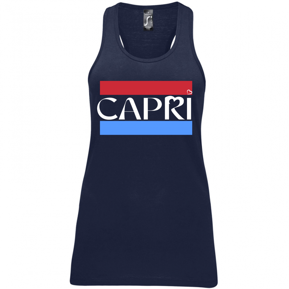 Canotta Donna CAPRI FASCIA ROSSO BLUE BIANCO
