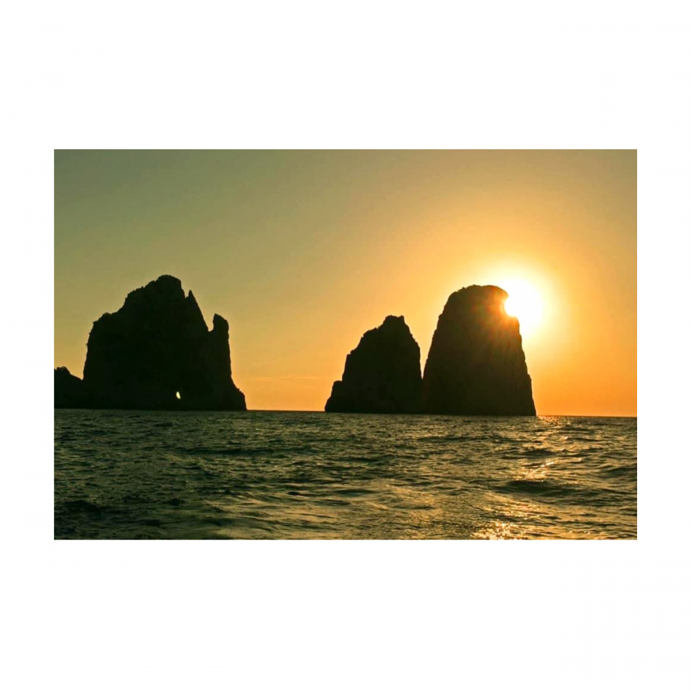 Poster con Cornice 60x40 Raggi di Capri