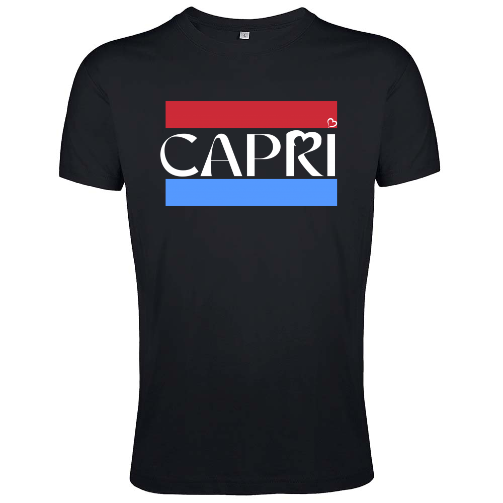T-Shirt Men Fit CAPRI FASCIA ROSSO BLUE BIANCO