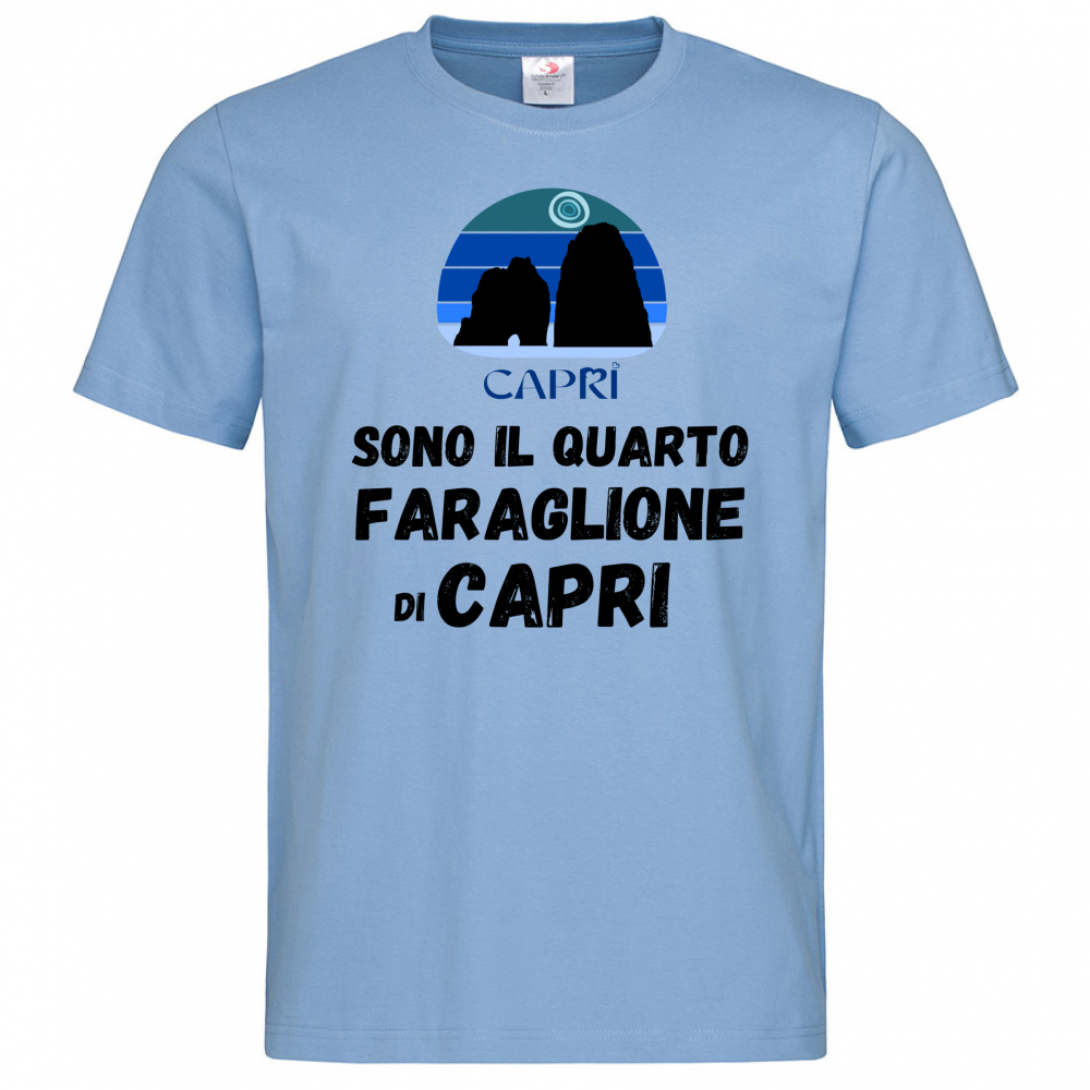 T-Shirt Men Premium SONO IL QUARTO FARAGLIONE DI CAPRI SCRITTA NERA