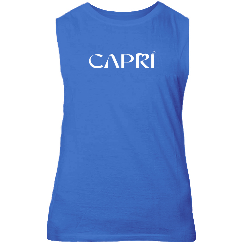 Canotta Unisex CAPRI MINIMAL SCRITTA BIANCA