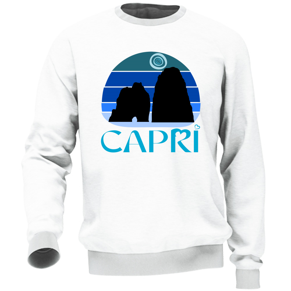 Felpa Unisex CAPRI VINTAGE TRAMONTO AZZURRATO