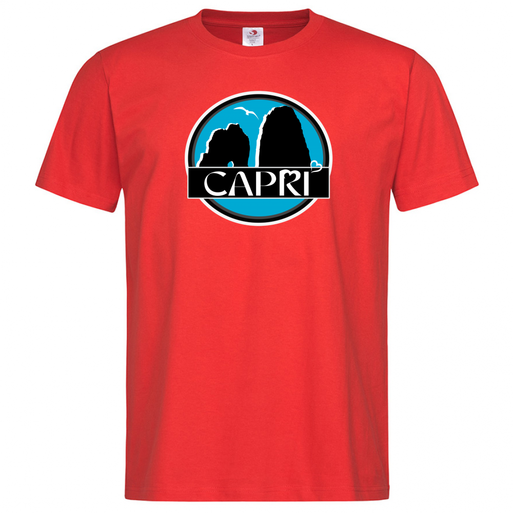 T-Shirt Men Premium CAPRI CERCHIO MAGICO CON  FARAGLIONI