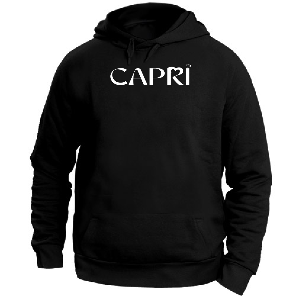 Unisex Hoodie Large CAPRI MINIMAL WHITE WRITING