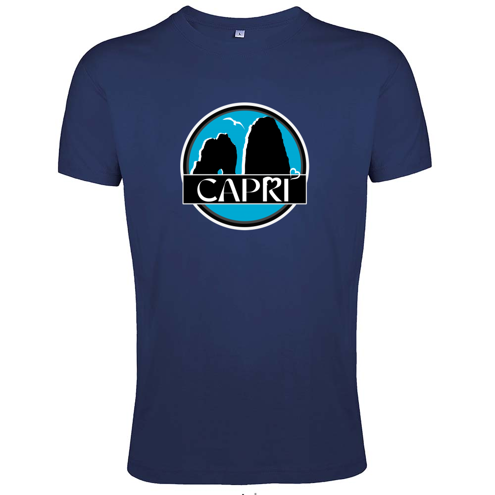 T-Shirt Men Fit CAPRI MAGIC CIRCLE WITH FARAGLIONI