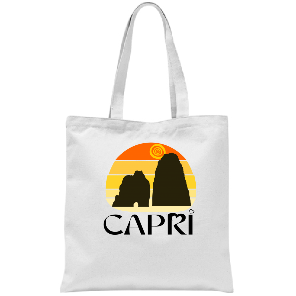 Borsa CAPRI TRAMONTO VINTAGE SCRITTA NERA