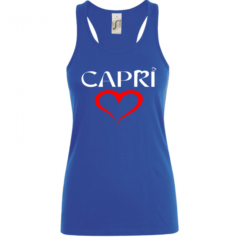 Canotta Donna CUORE CAPRI ROSSO