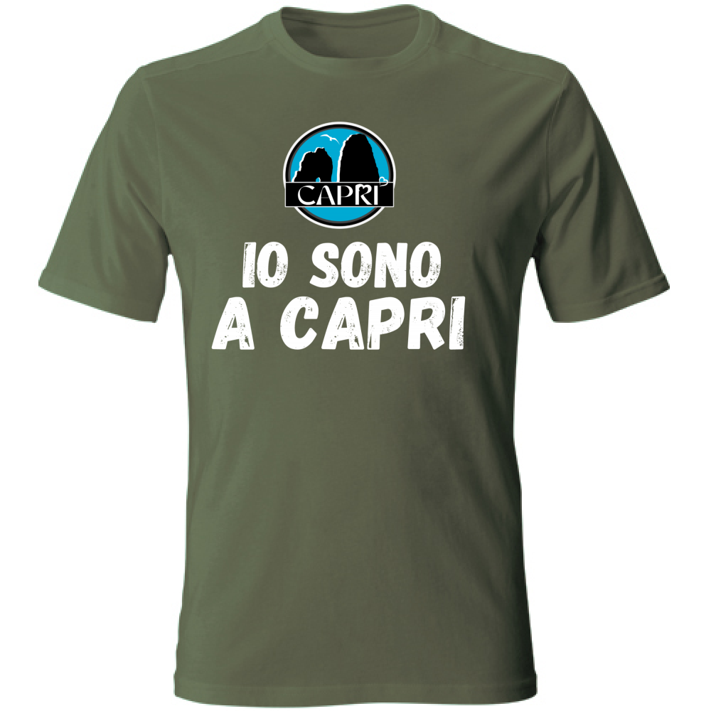 Unisex T-Shirt I AM IN CAPRI WHITE WRITING