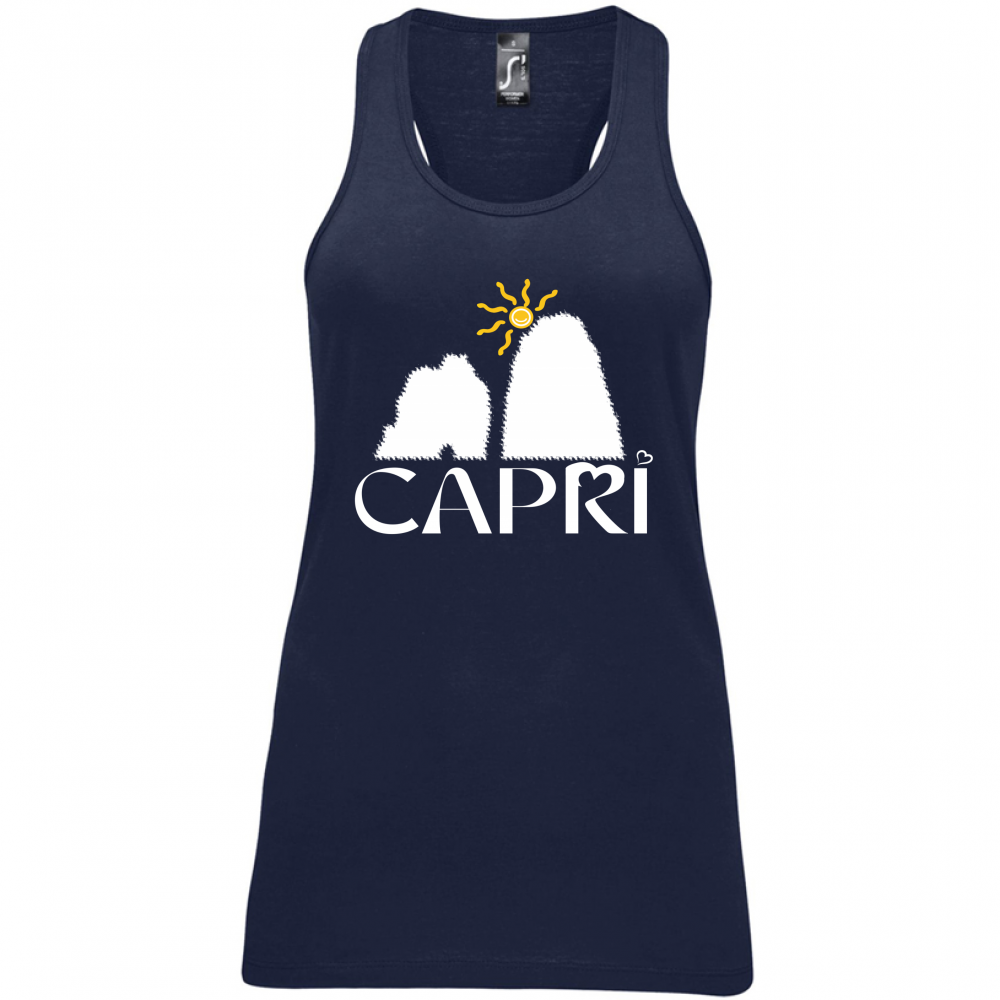 Canotta Donna CAPRI HAPPY FARAGLIONI WHITE