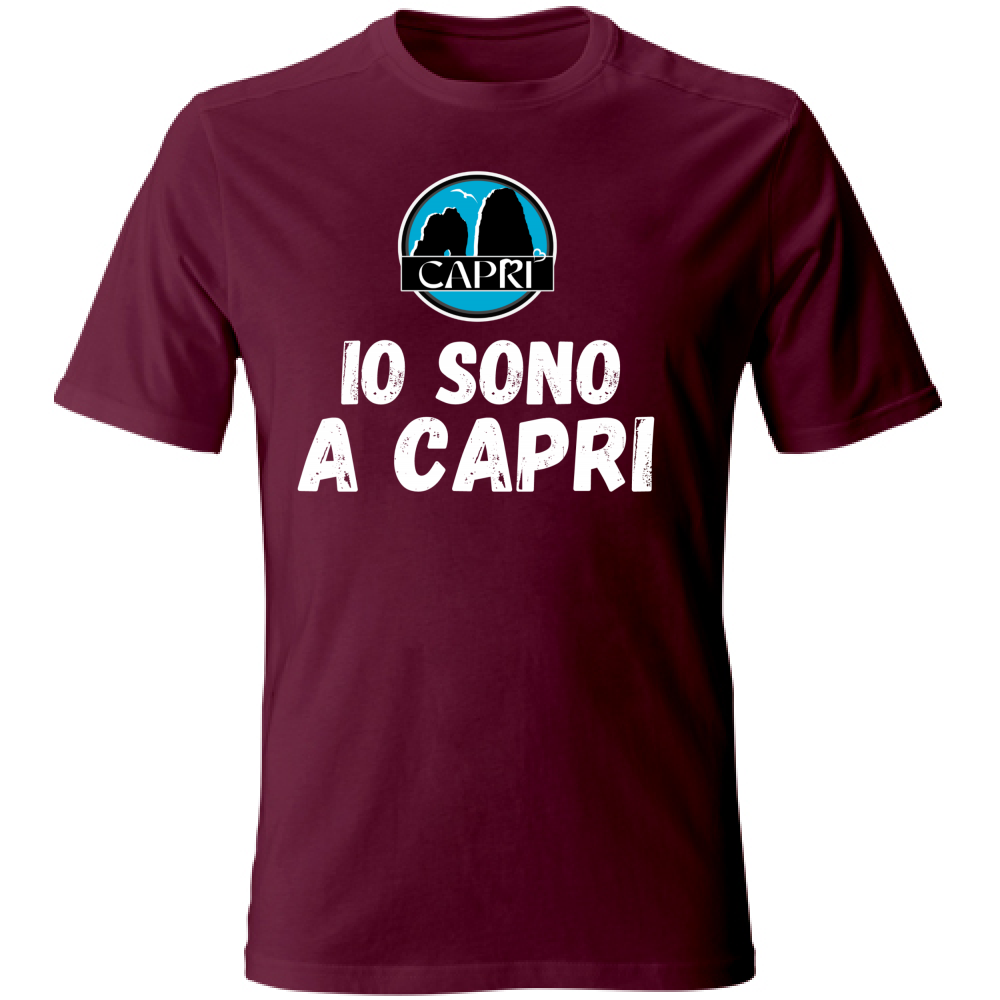 T-Shirt Unisex IO SONO A CAPRI SCRITTA BIANCA
