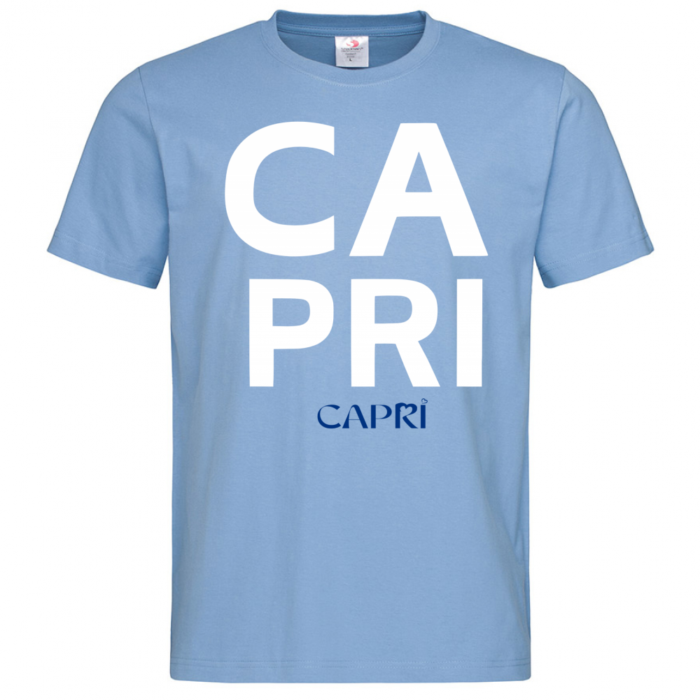 T-Shirt Men Premium CAPRI DESIGN SCRITTA BIANCA