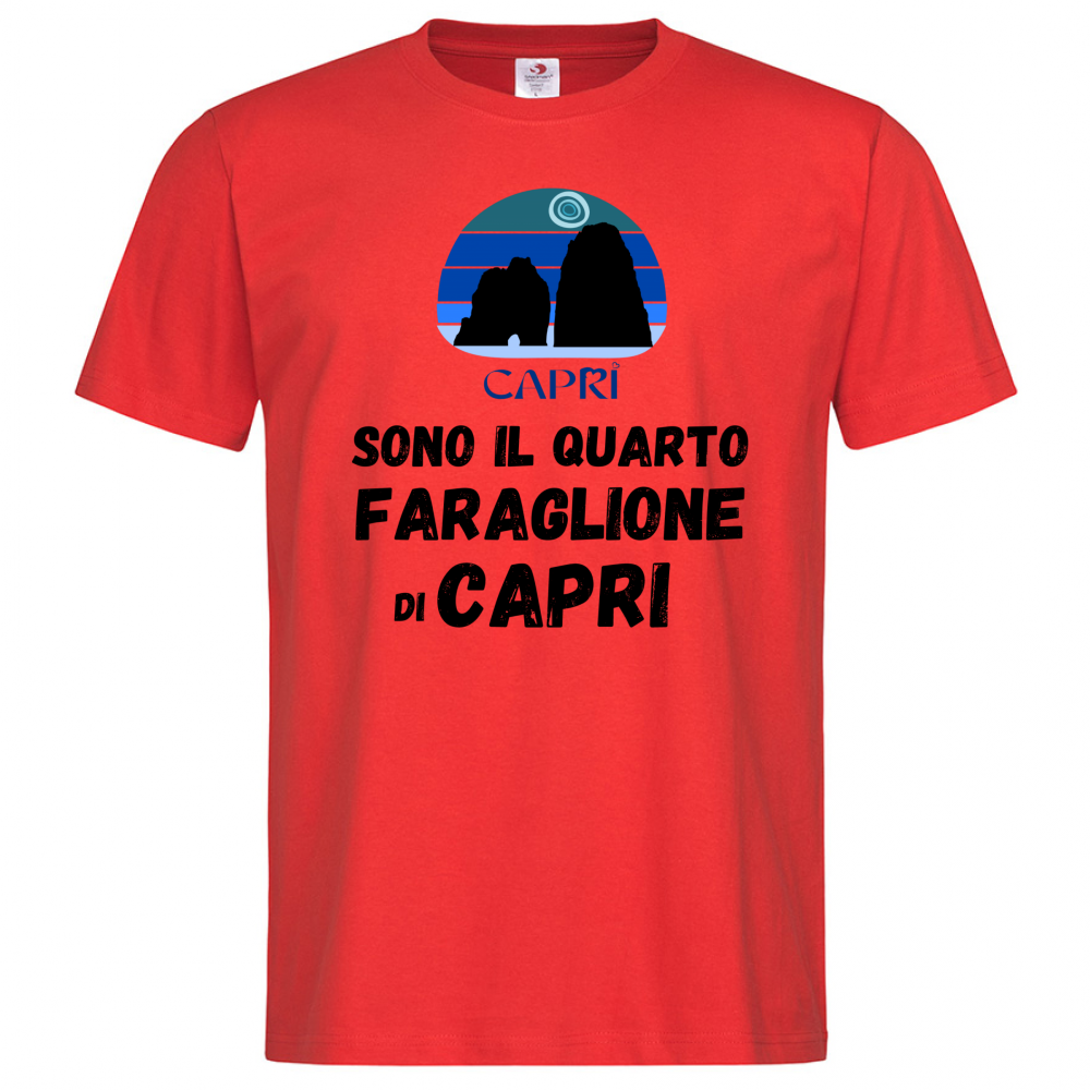 T-Shirt Men Premium SONO IL QUARTO FARAGLIONE DI CAPRI SCRITTA NERA