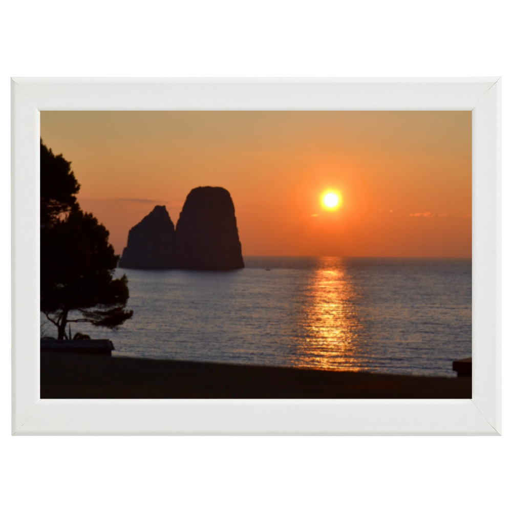 Poster con Cornice 30x20 Capri Faraglioni Incantati