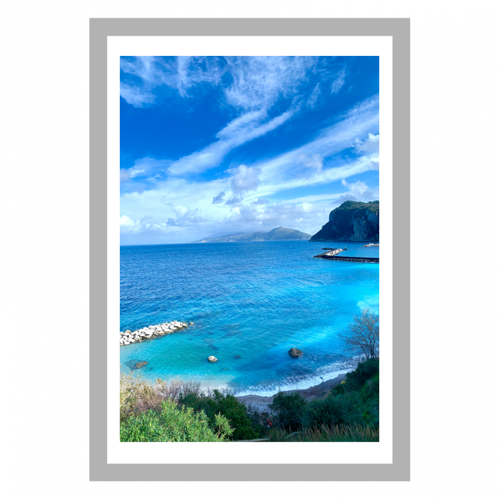 Poster with Frame 40x60 Capri Symphony of Blue long frame