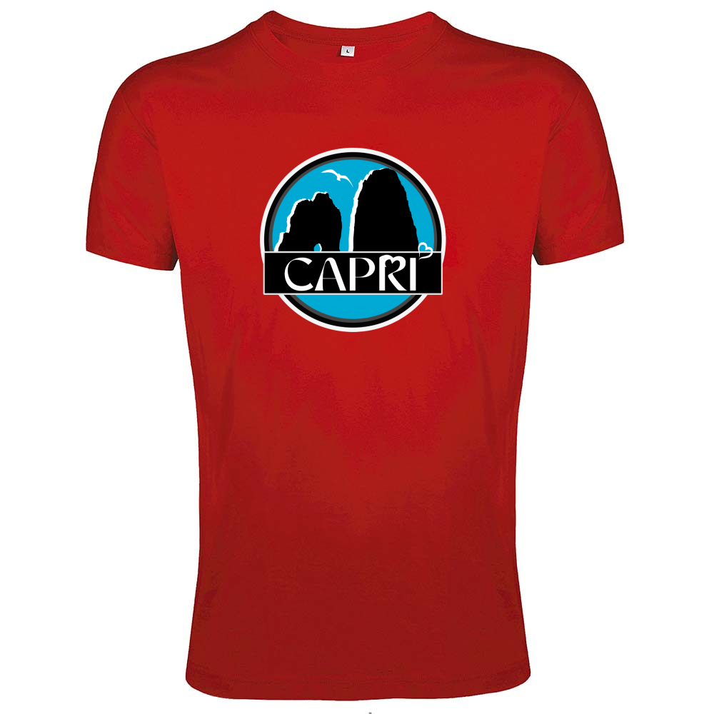T-Shirt Men Fit CAPRI MAGIC CIRCLE WITH FARAGLIONI