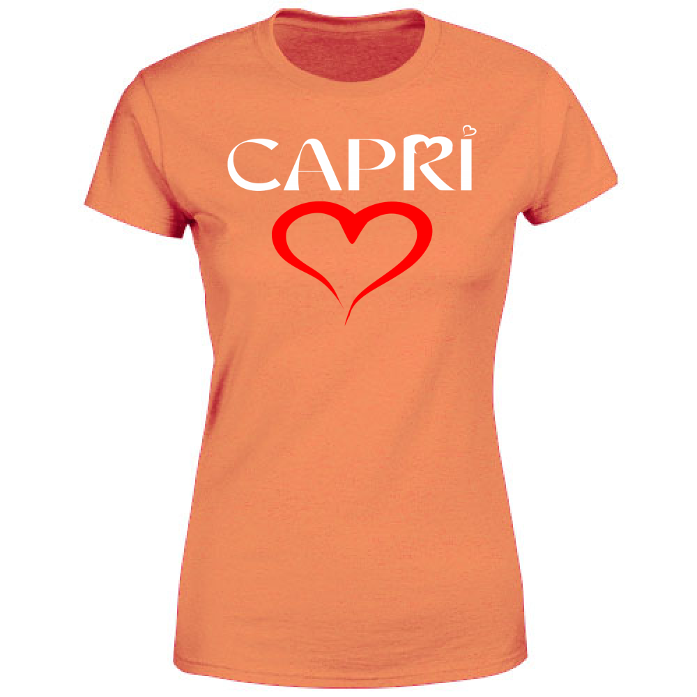 T-Shirt Donna CUORE CAPRI ROSSO