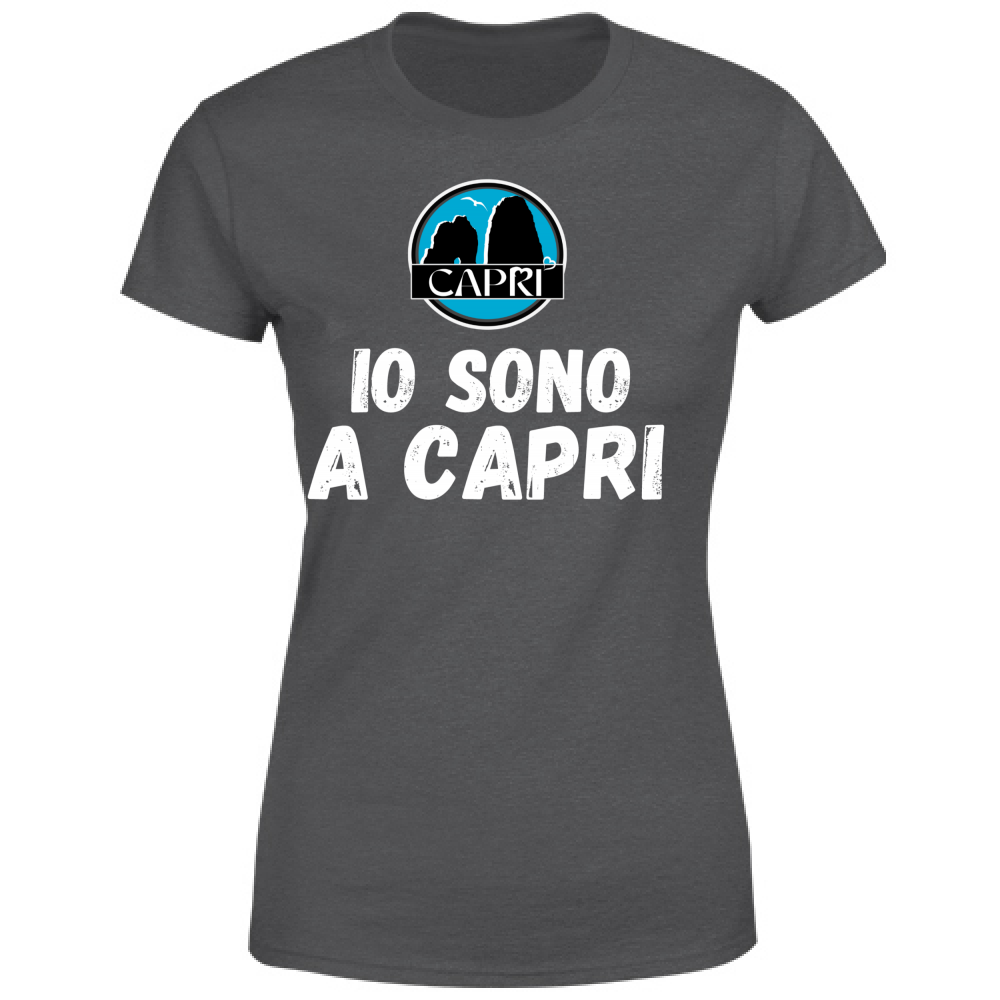 Women's T-Shirt I AM IN CAPRI WHITE WRITING