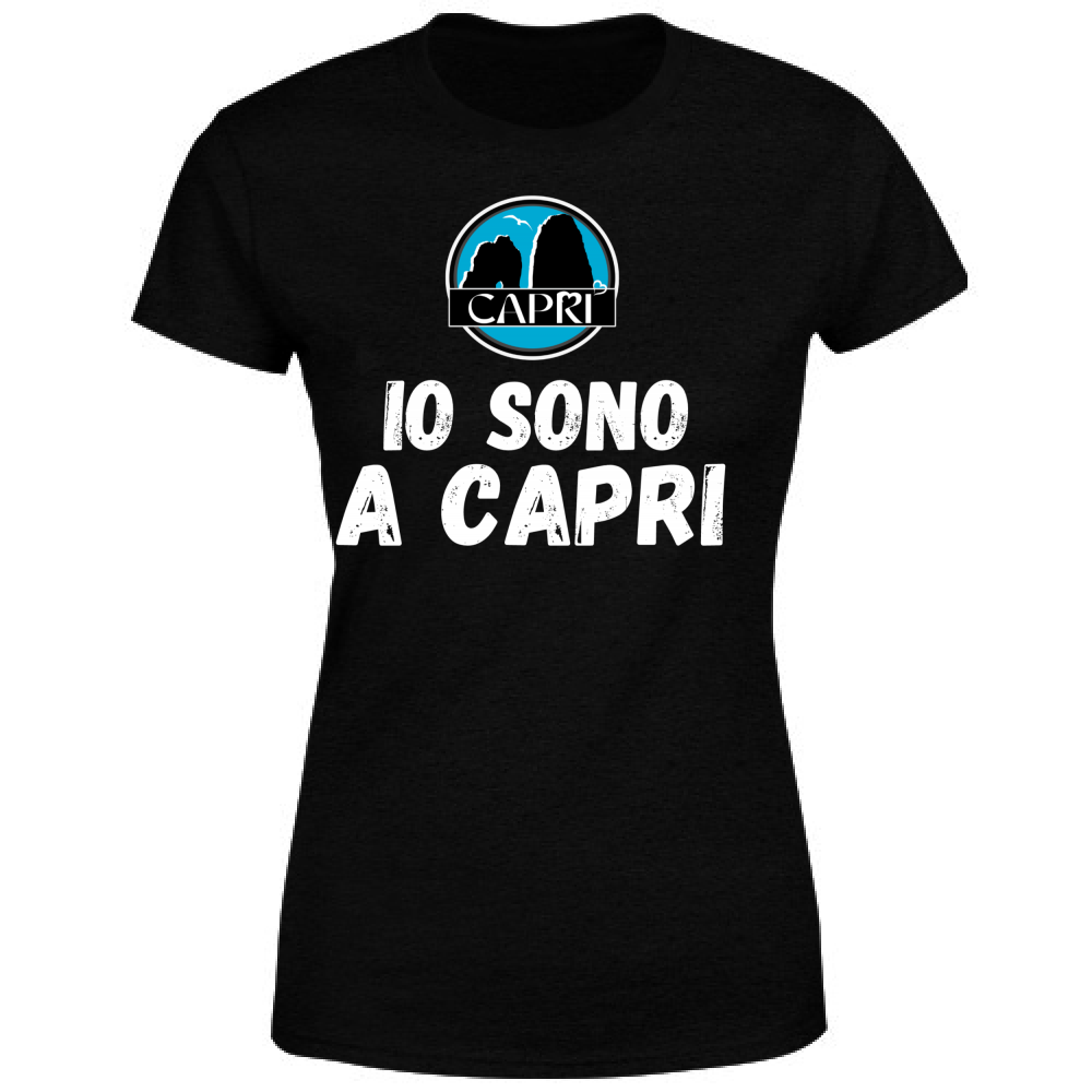 Women's T-Shirt I AM IN CAPRI WHITE WRITING