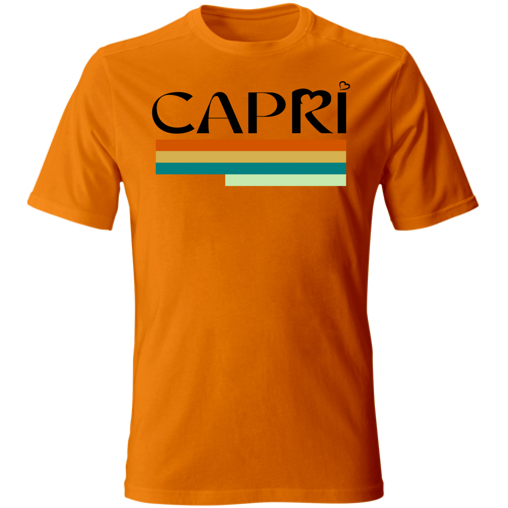 Unisex T-Shirt CAPRI TECHNICAL COLOR BLACK WRITING