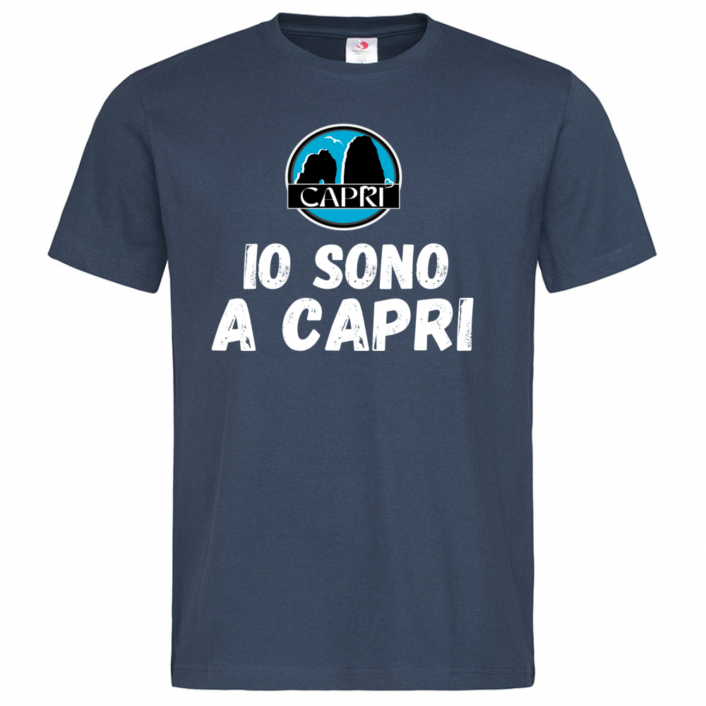 T-Shirt Men Premium I AM IN CAPRI WHITE WRITING