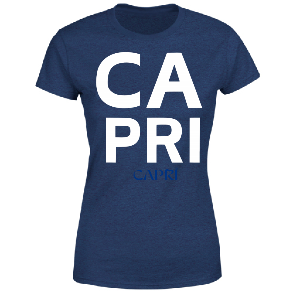 T-Shirt Donna CAPRI DESIGN SCRITTA BIANCA