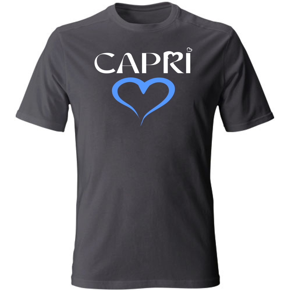 T-Shirt Unisex Large CAPRI CUORE AZZURRO