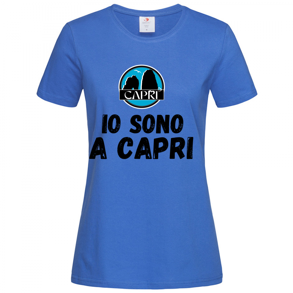T-Shirt Women Premium IO SONO A CAPRI SCRITTA NERA