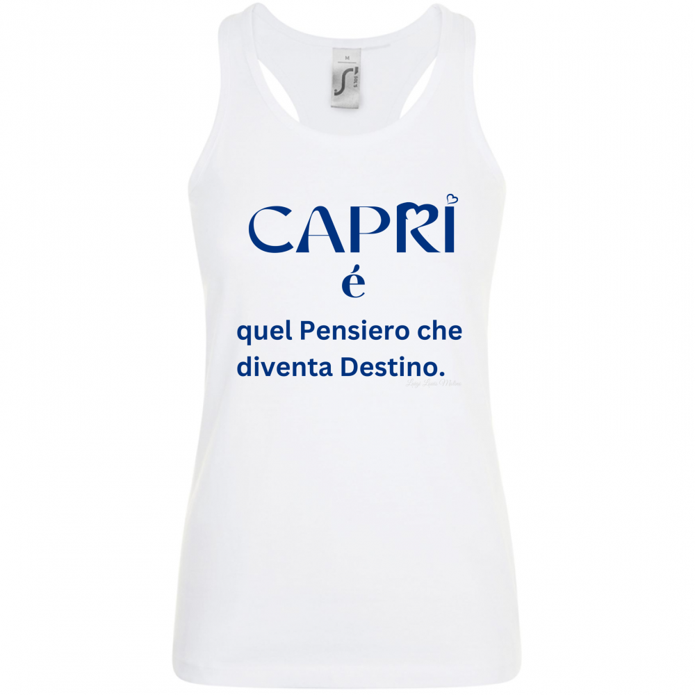 Canotta Donna Capri é quel pensiero che diventa Destino