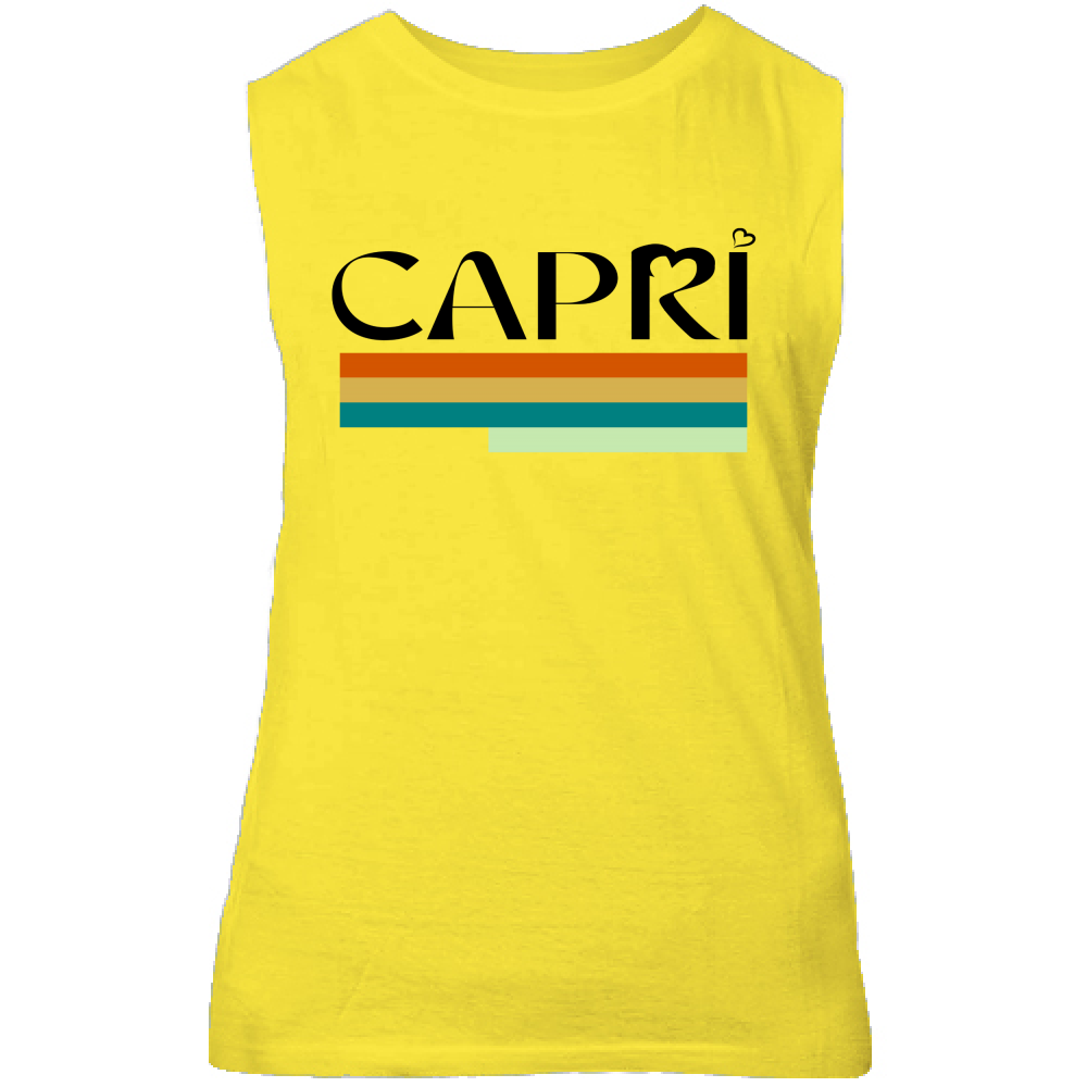 Canotta Unisex CAPRI TECNICOLOR SCRITTA NERA