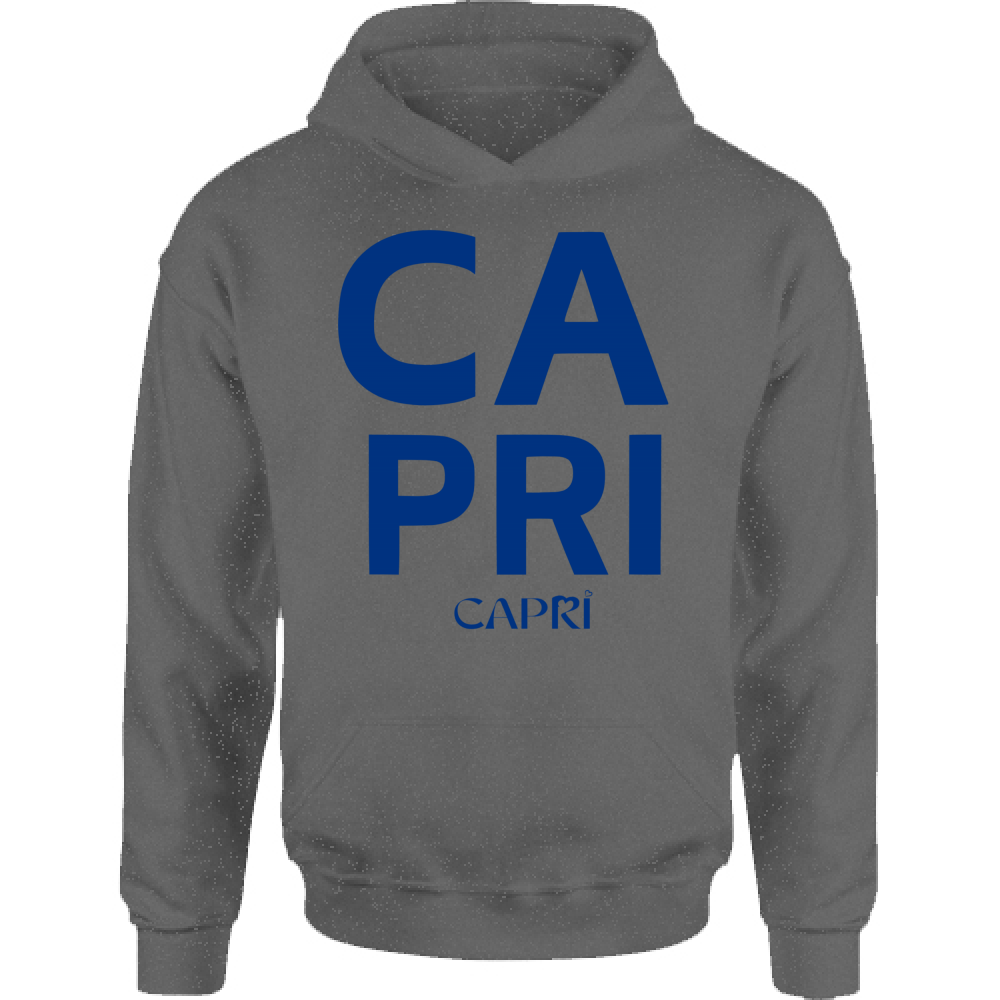 Felpa Bambino con Cappuccio CAPRI DESIGN SCRITTA BLUE