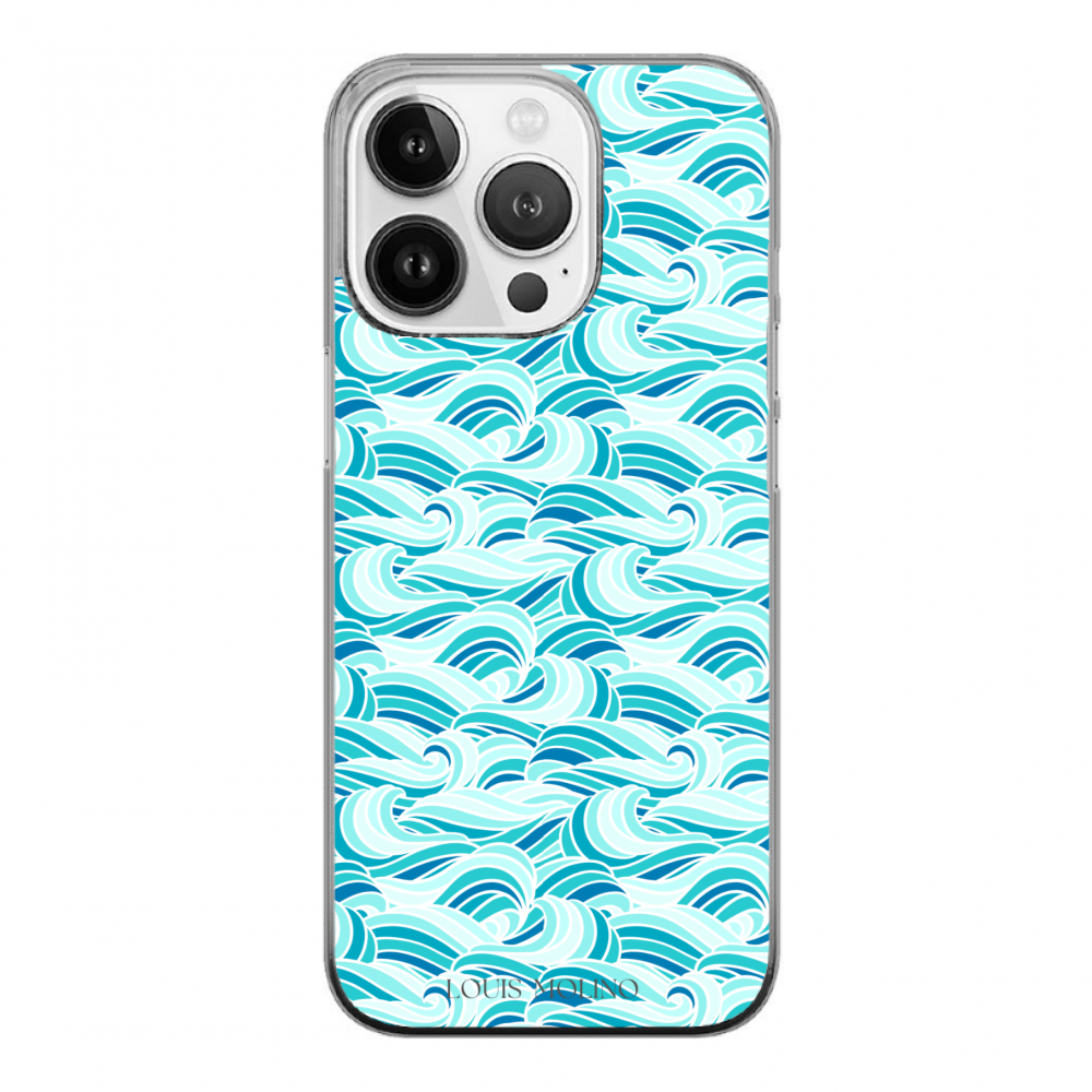 Cover Gomma iPhone 14 Pro WAVES OF SERENITY CAPRI