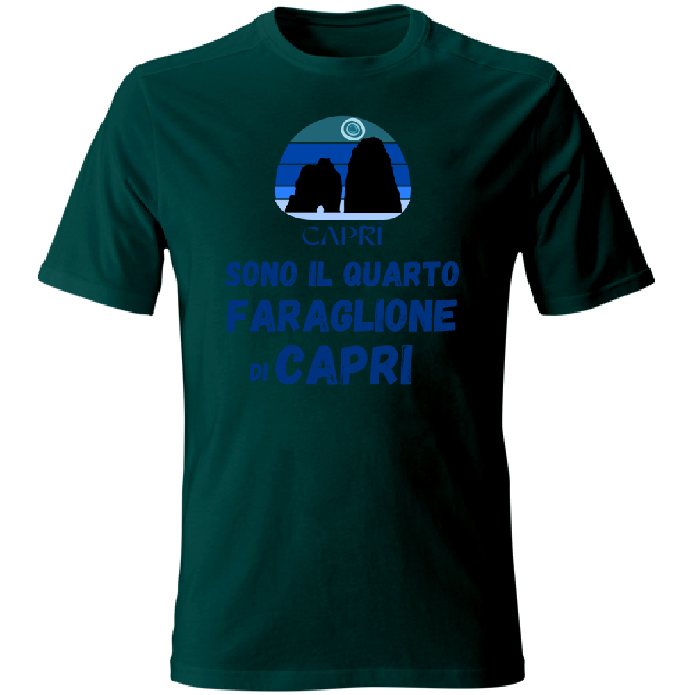 T-Shirt Bambino SONO IL QUARTO FARAGLIONE DI CAPRI SCRITTA BLUE