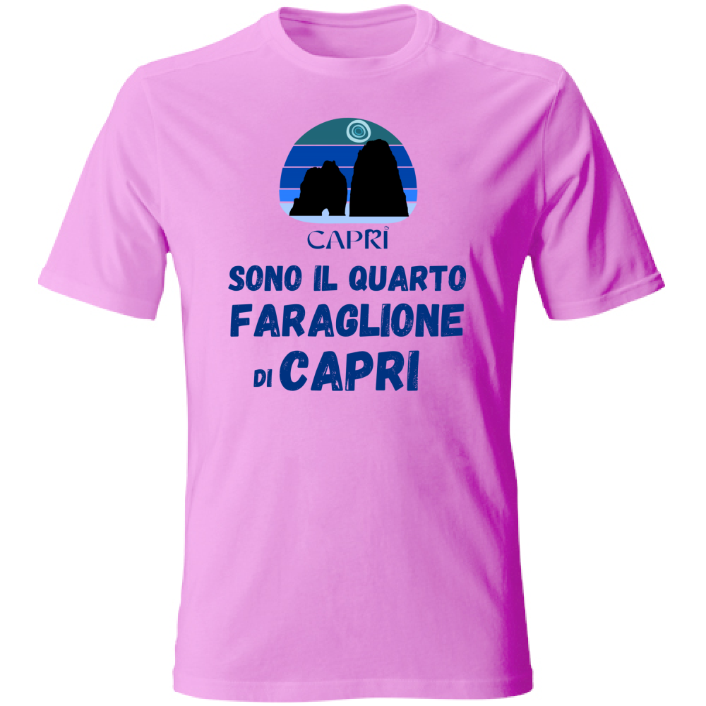T-Shirt Bambino SONO IL QUARTO FARAGLIONE DI CAPRI SCRITTA BLUE