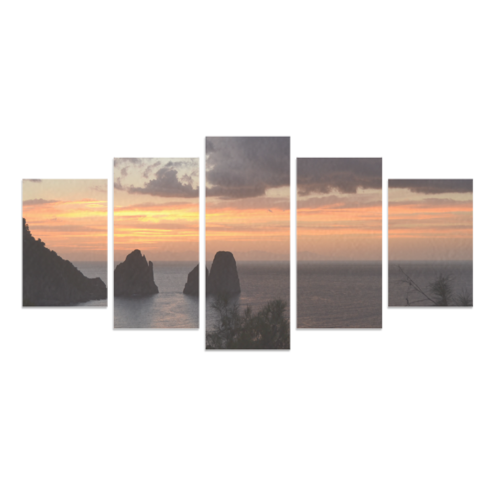 Canvas 5 Pannelli Medium Telaio Capri Morning Symphony