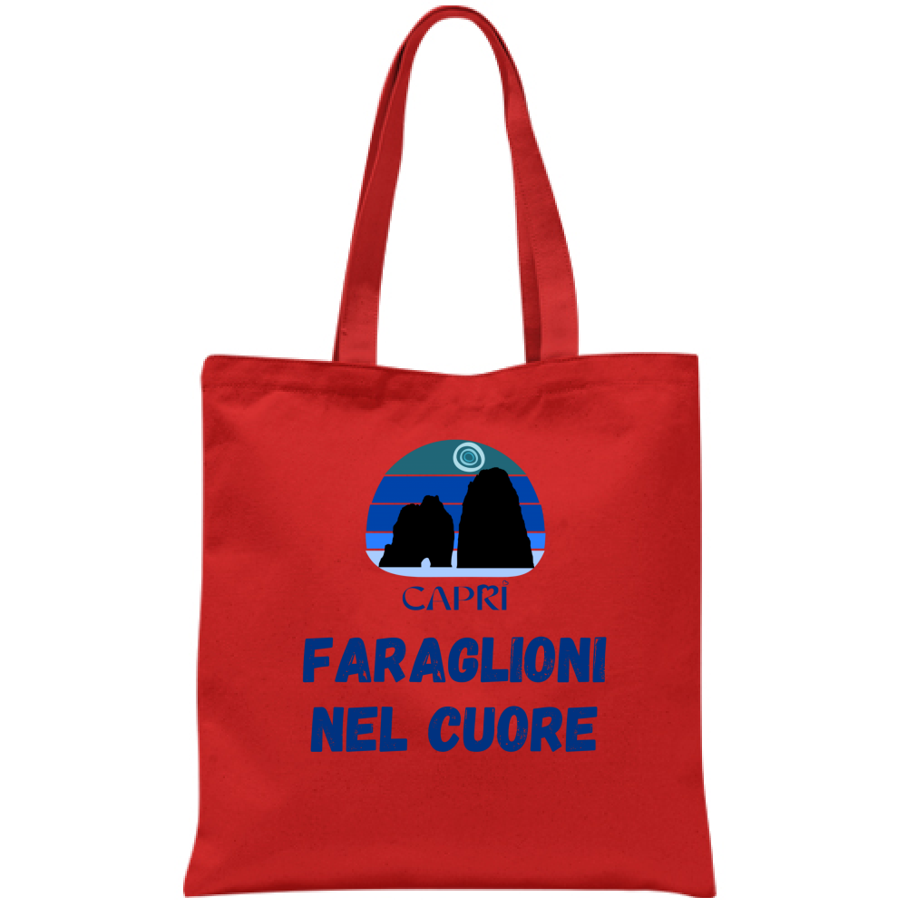 FARAGLIONI DI CAPRI BAG IN THE HEART WRITTEN BLUE