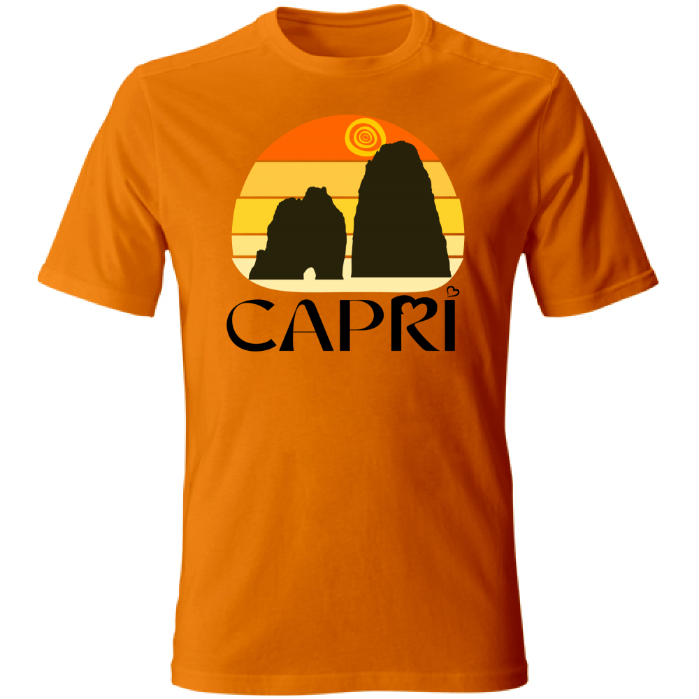 T-Shirt Kids CAPRI SUNSET VINTAGE BLACK WRITING