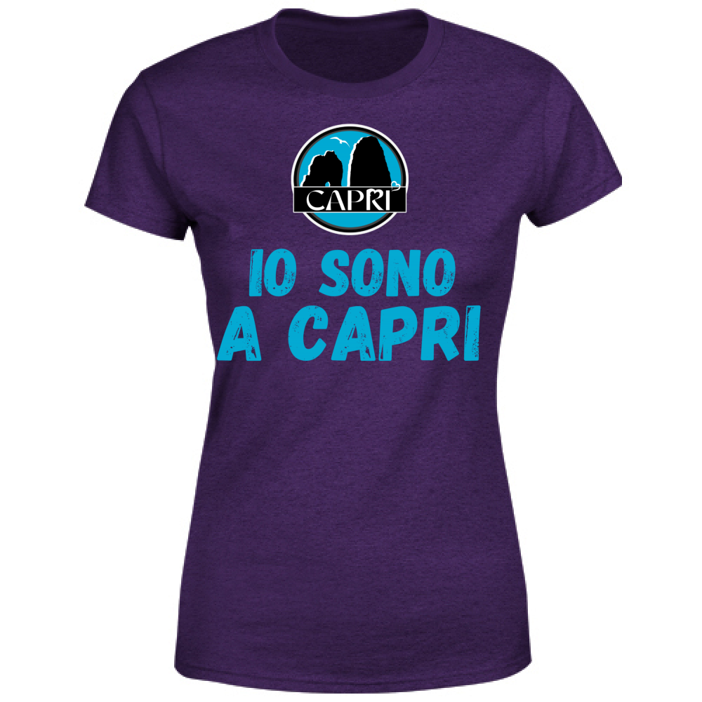 Women's T-Shirt I AM IN CAPRI BLUE WRITING